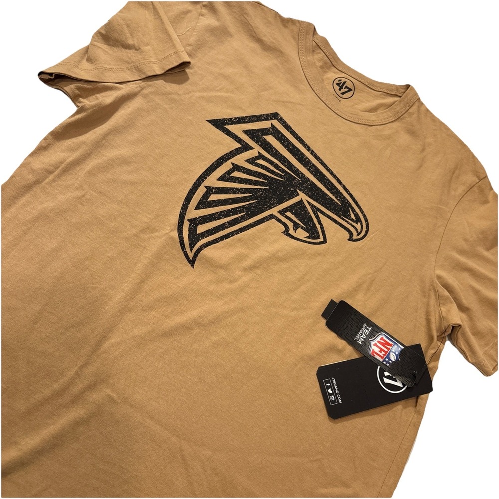 '47 Brand Dusted Khaki NFL Atlanta Falcons Tee Men's Size LARGE